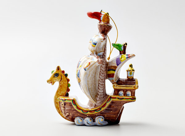 Елочная игрушка Кораблик Сказка о царе Салтане. Кораблик
