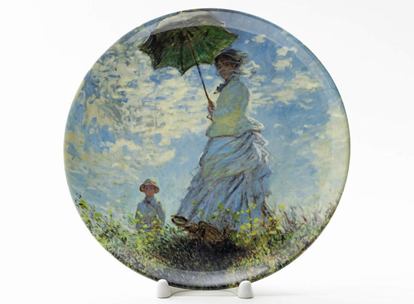 Декоративная тарелка Оскар Клод Моне Дама с зонтиком