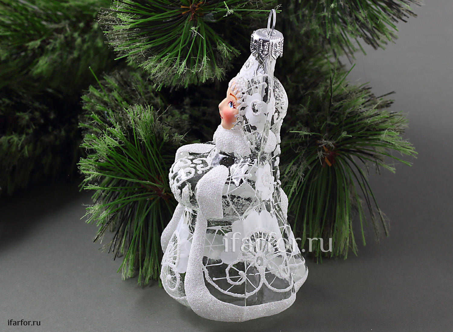 Елочная игрушка Ариэль Снегурочка Морозные узоры