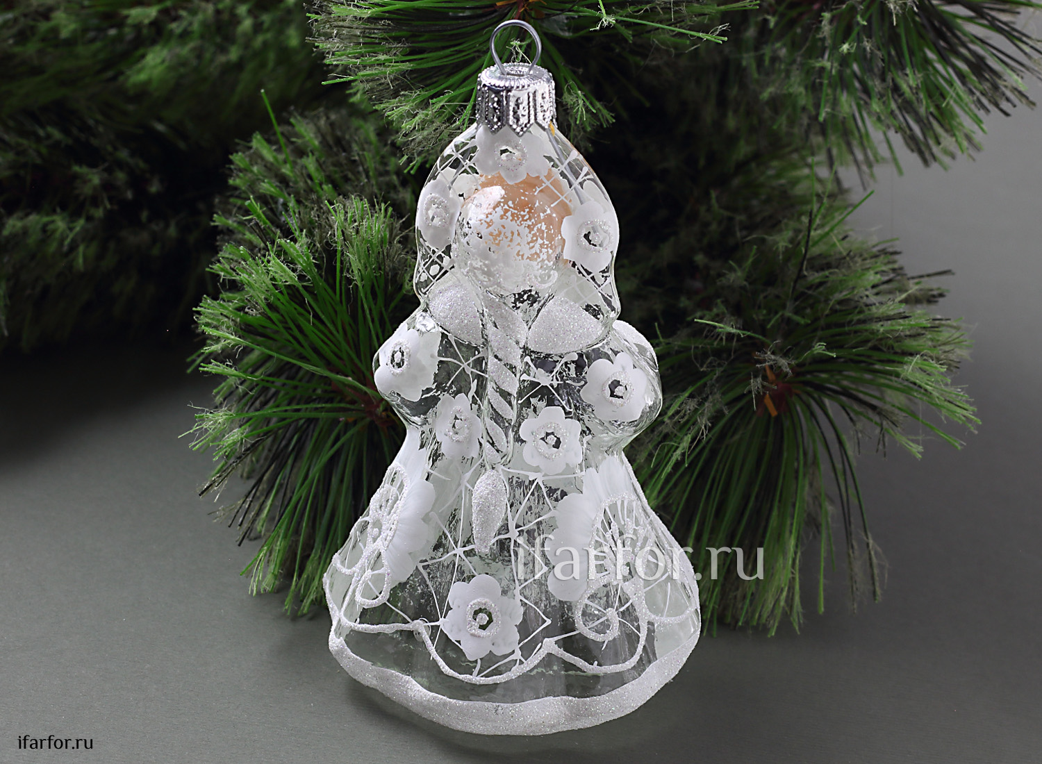 Елочная игрушка Ариэль Снегурочка Морозные узоры