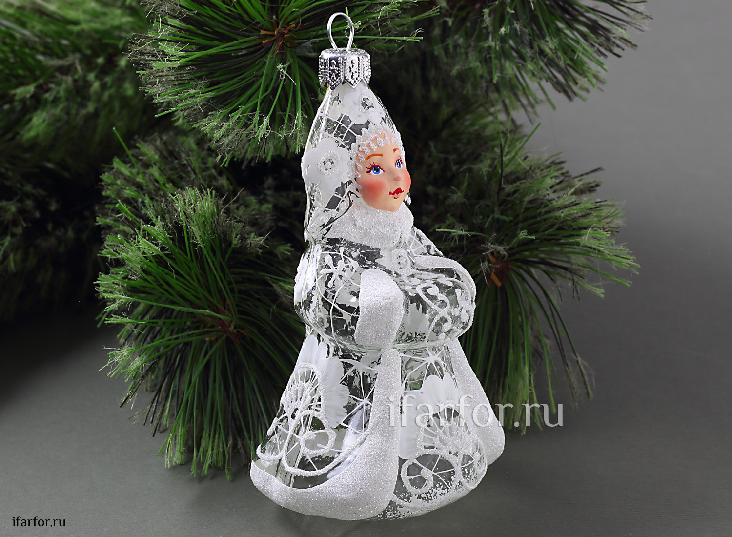 Елочная игрушка Ариэль Снегурочка Морозные узоры