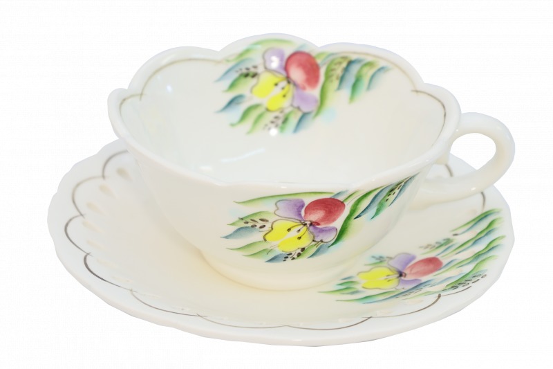 Чашка с блюдцем чайная «Любава (вар)» Керамика. 185 x 85 мм.