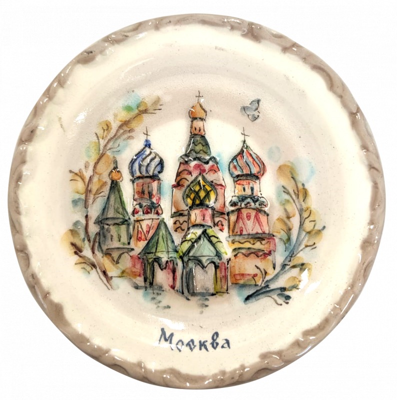Плакетка «Москва православная» Керамика. 110 x 20 мм.