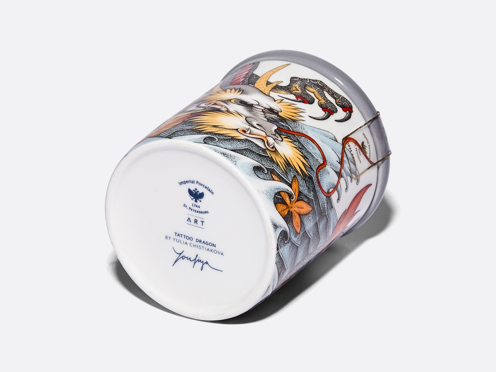 Подарочный набор «Tattoo Dragon (Татуировка Дракон) аромат Загадочный лес» Толстостенный костяной фарфор