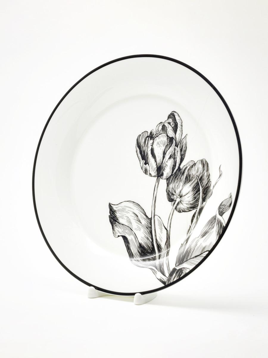 Тарелка плоская «Волшебный сад VIII» Костяной фарфор. 260 мм.