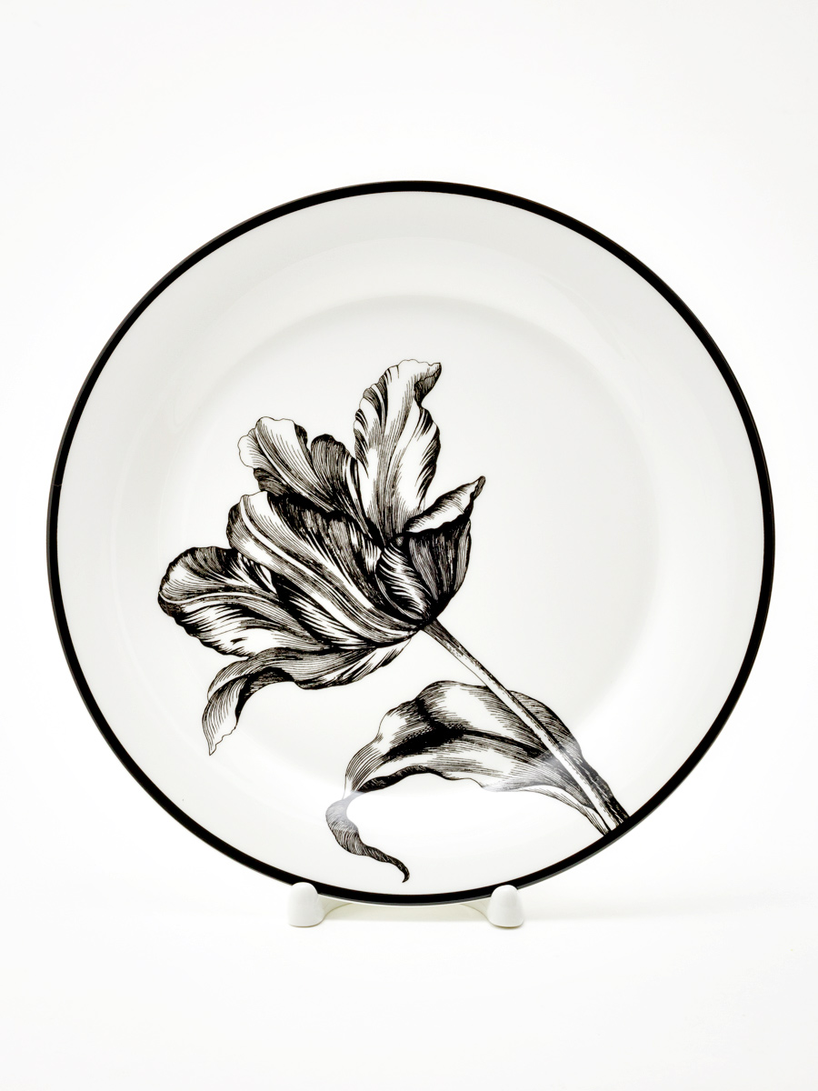 Тарелка плоская «Волшебный сад V» Костяной фарфор. 200 мм.