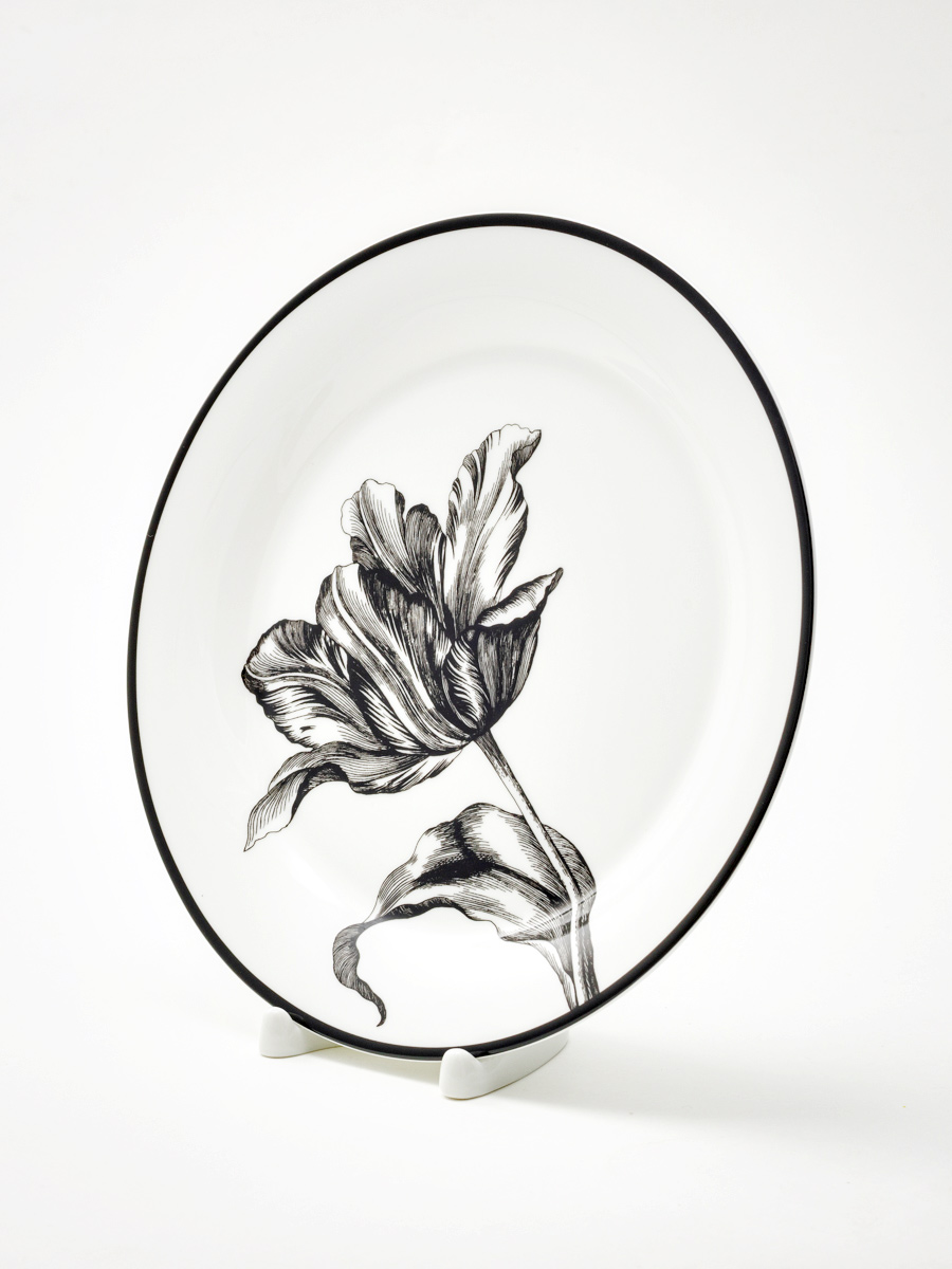 Тарелка плоская «Волшебный сад V» Костяной фарфор. 200 мм.