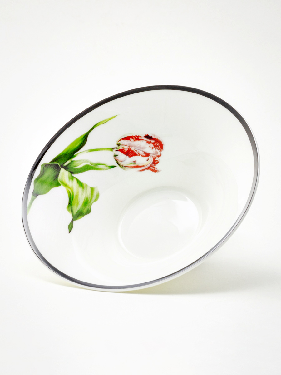 Салатник «Волшебный сад XI» Форма: Юлиана. Костяной фарфор. 156 мм.