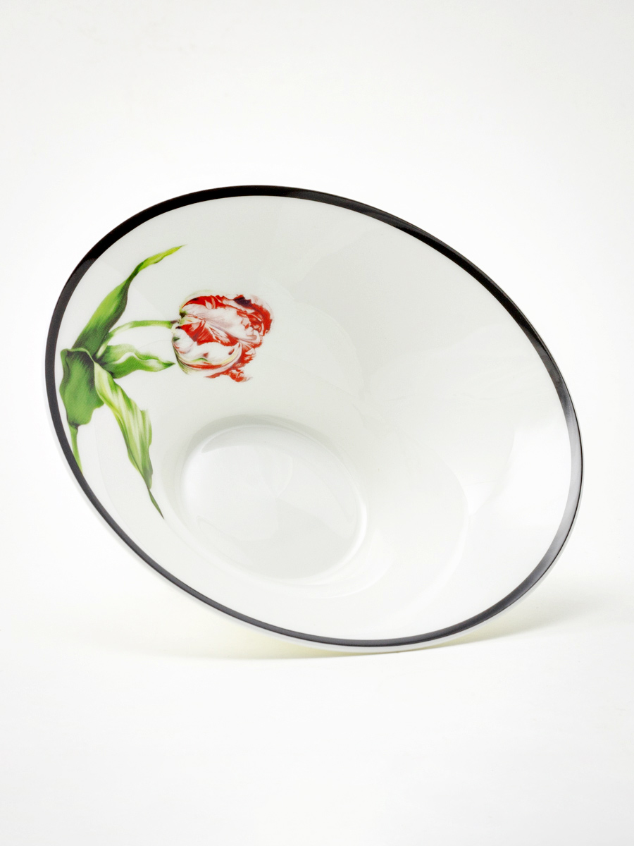 Салатник «Волшебный сад XI» Форма: Юлиана. Костяной фарфор. 156 мм.