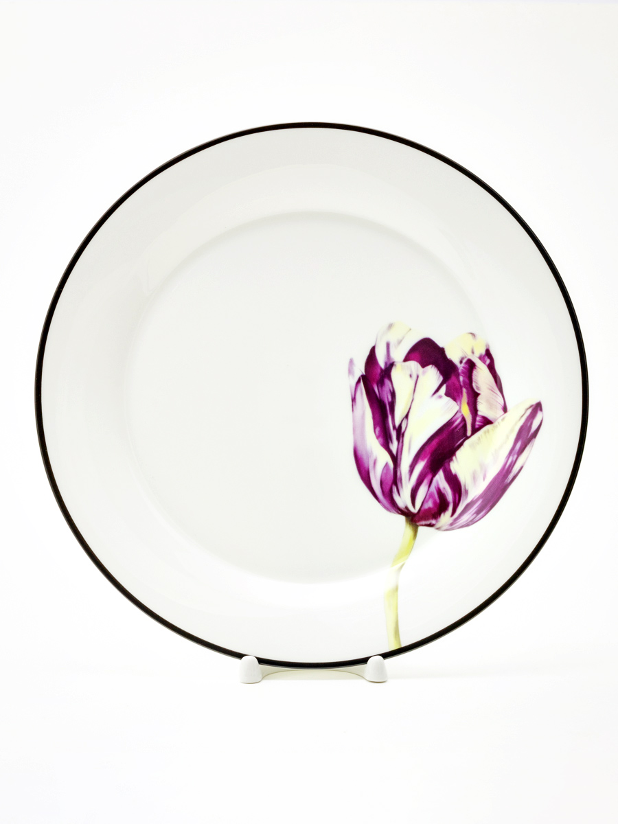 Тарелка плоская «Волшебный сад IX» Костяной фарфор. 260 мм.