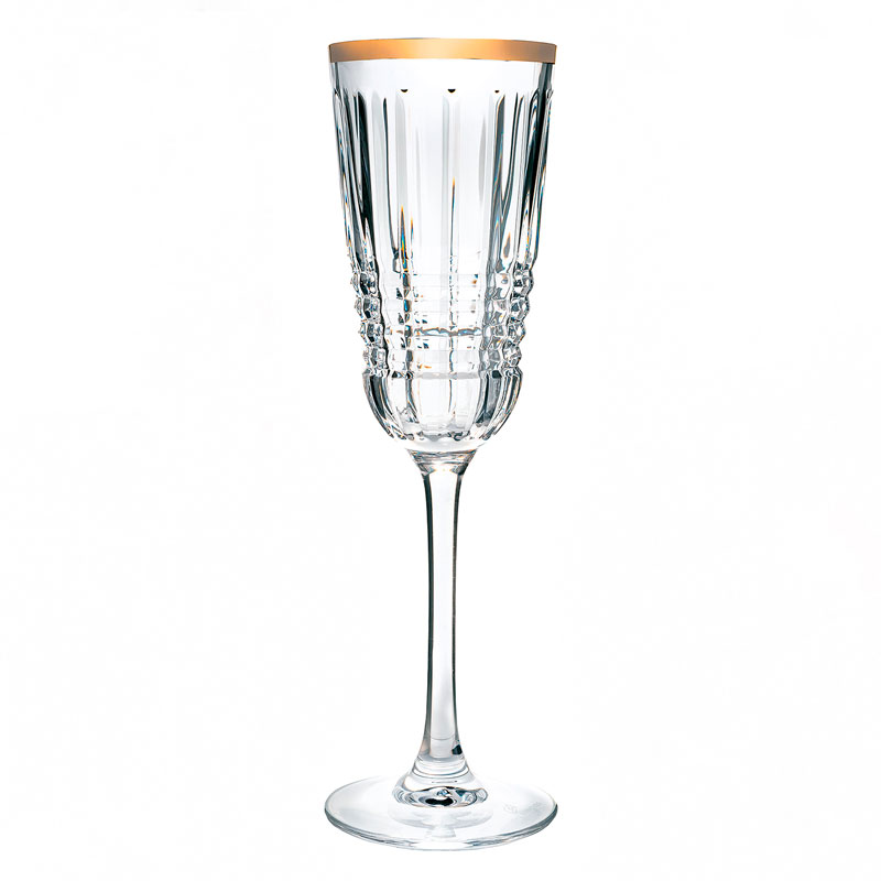 Набор фужеров «Прозрачный с золотом» Форма: RENDEZ-VOUS. Хрусталь. 170 мл.
