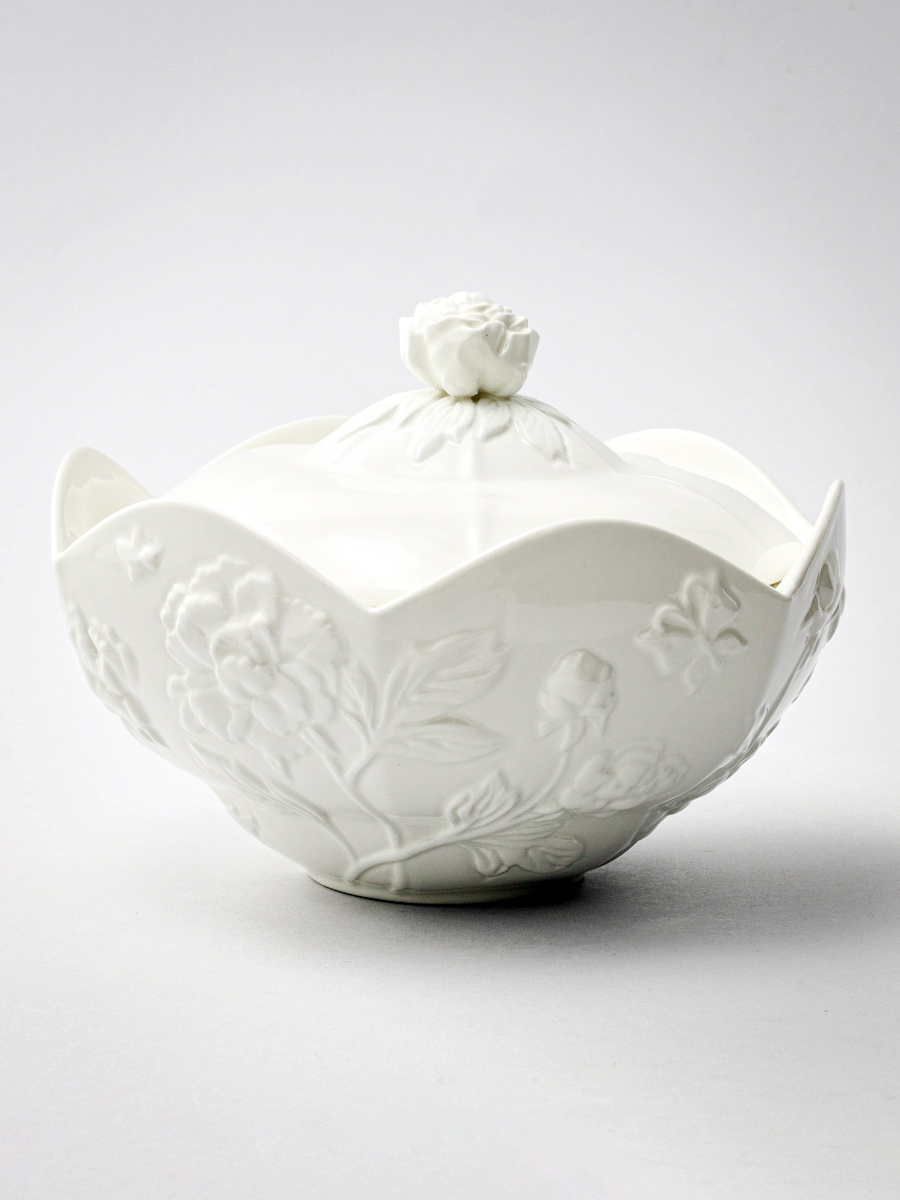 Конфетница «Цветочный рельеф Ivory»