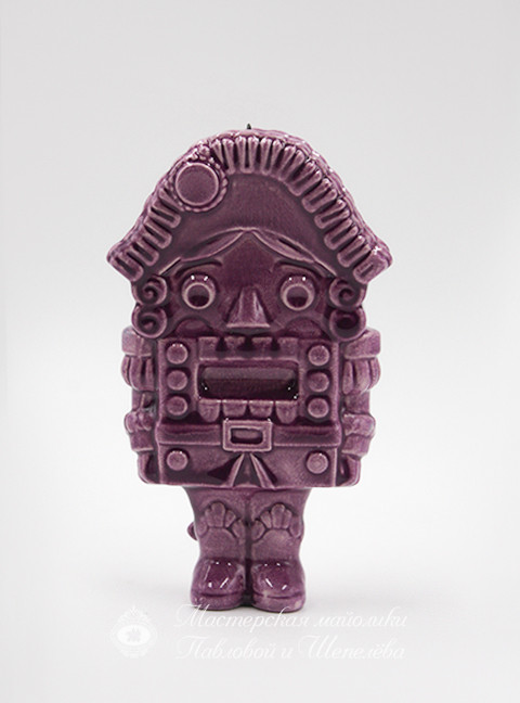 Елочная игрушка «Щелкунчик» Майолика. 113 x 65 мм.