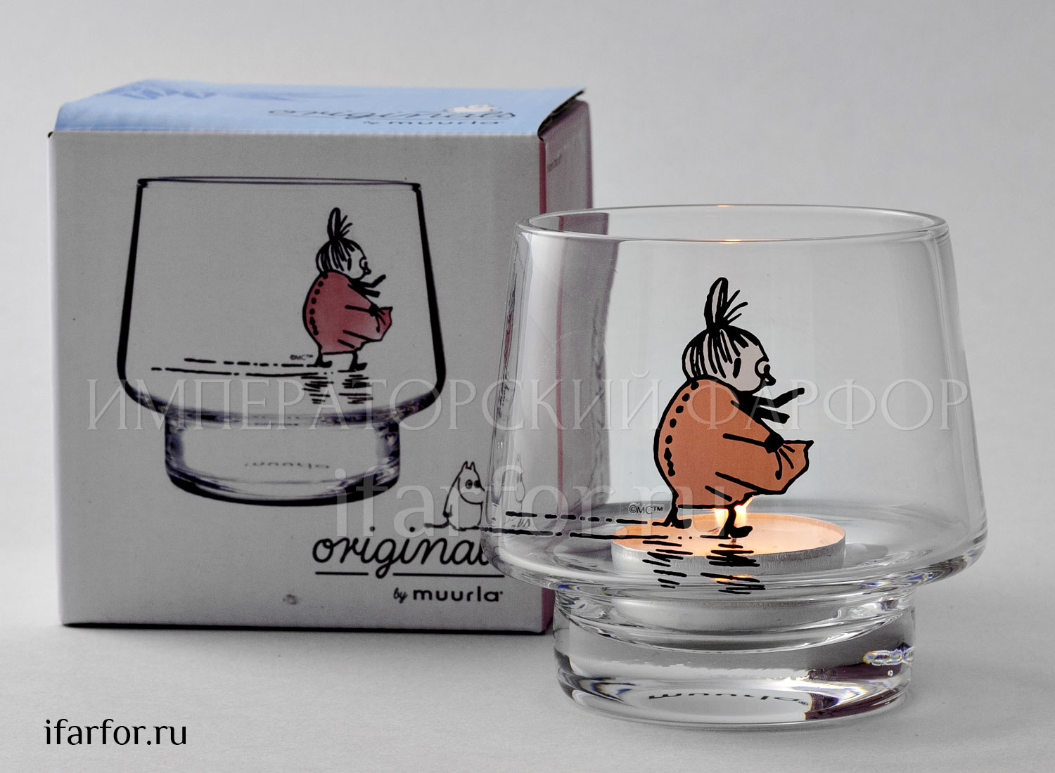 Подсвечник «Arabia MOOMIN» Форма: Arabia MOOMIN. Стекло. 80 мм.