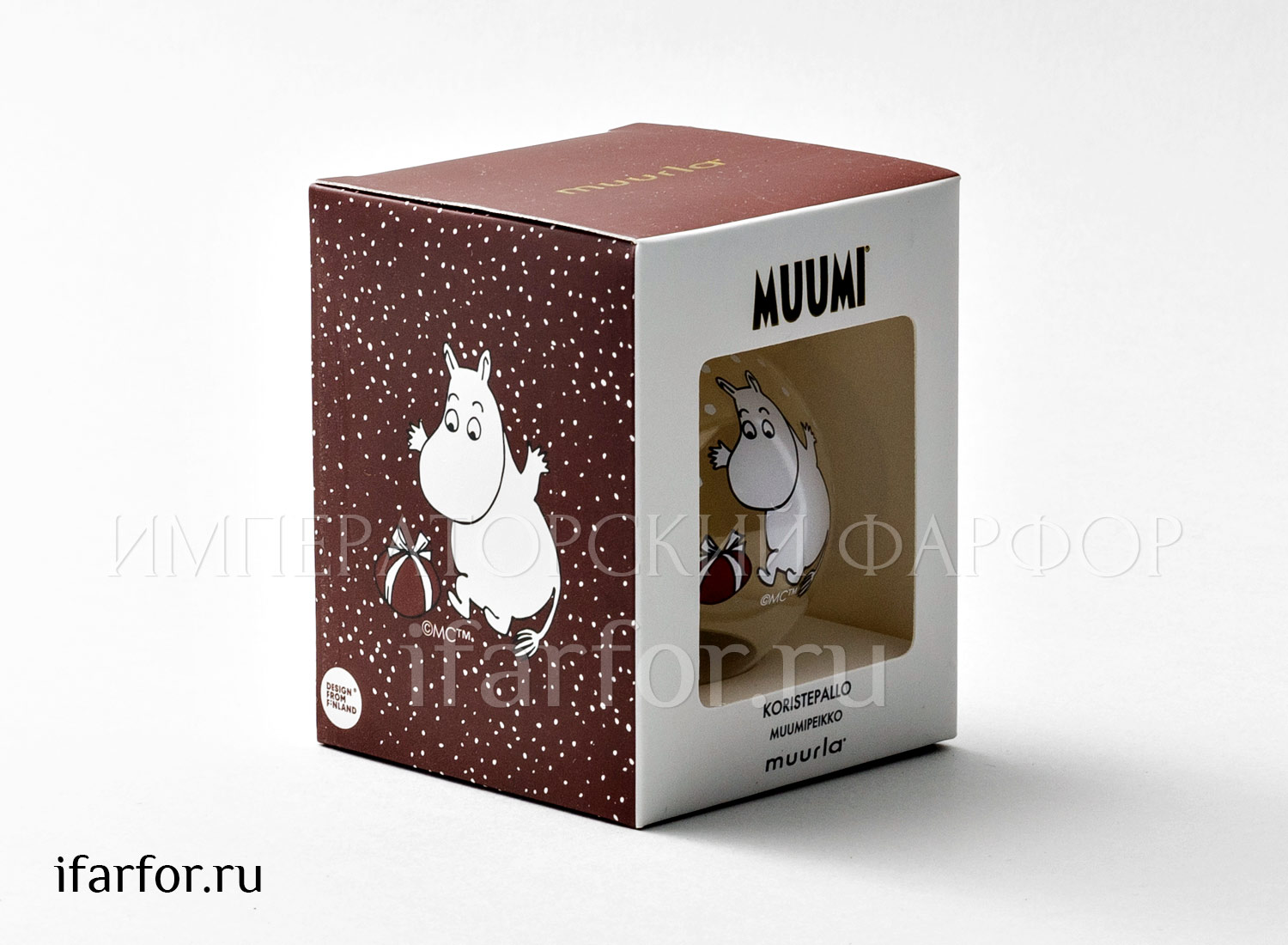 Елочная игрушка Шар Муми-тролль  Muurla