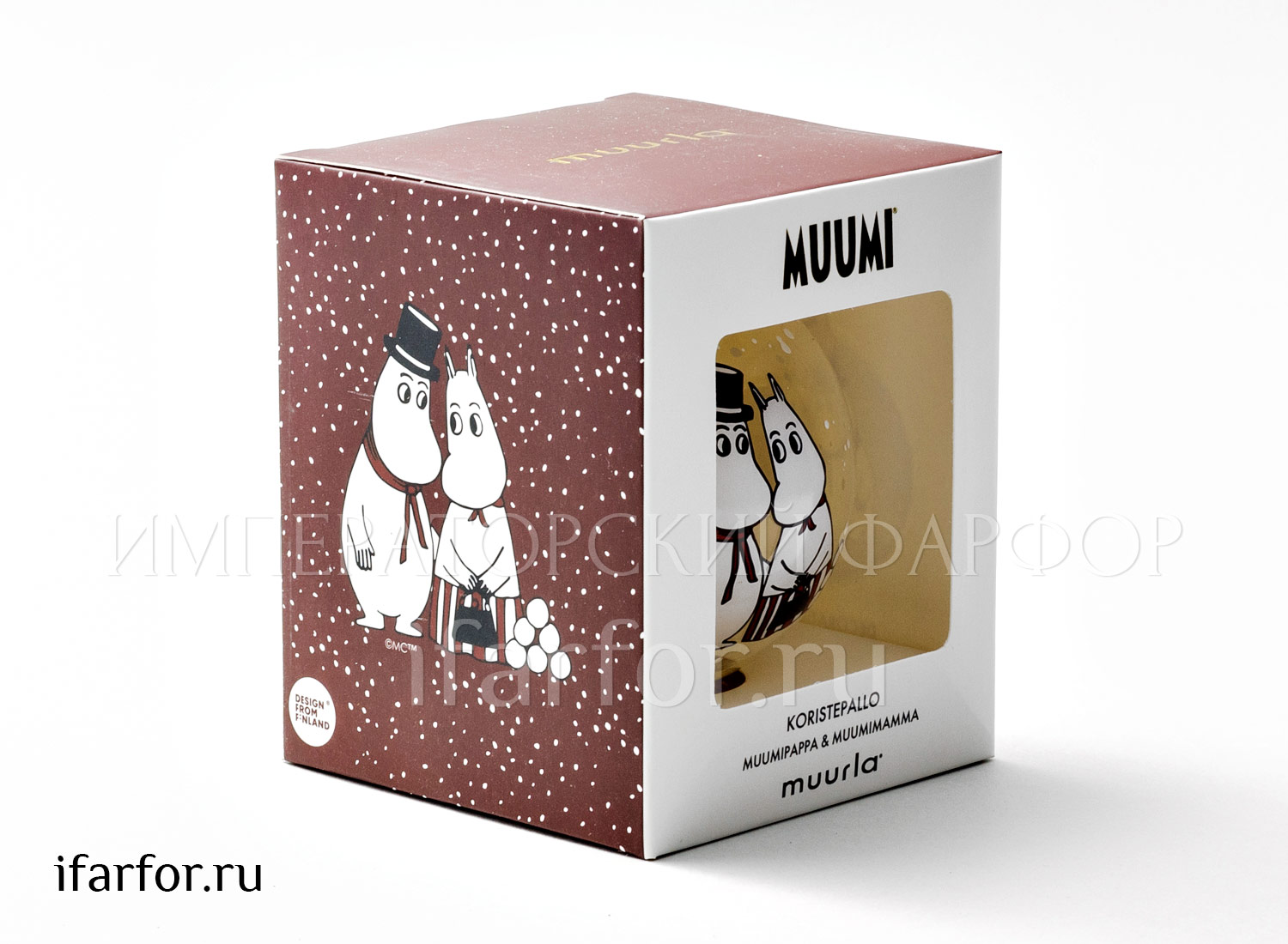 Елочная игрушка Шар  Муми-мама и Муми-папа Muurla