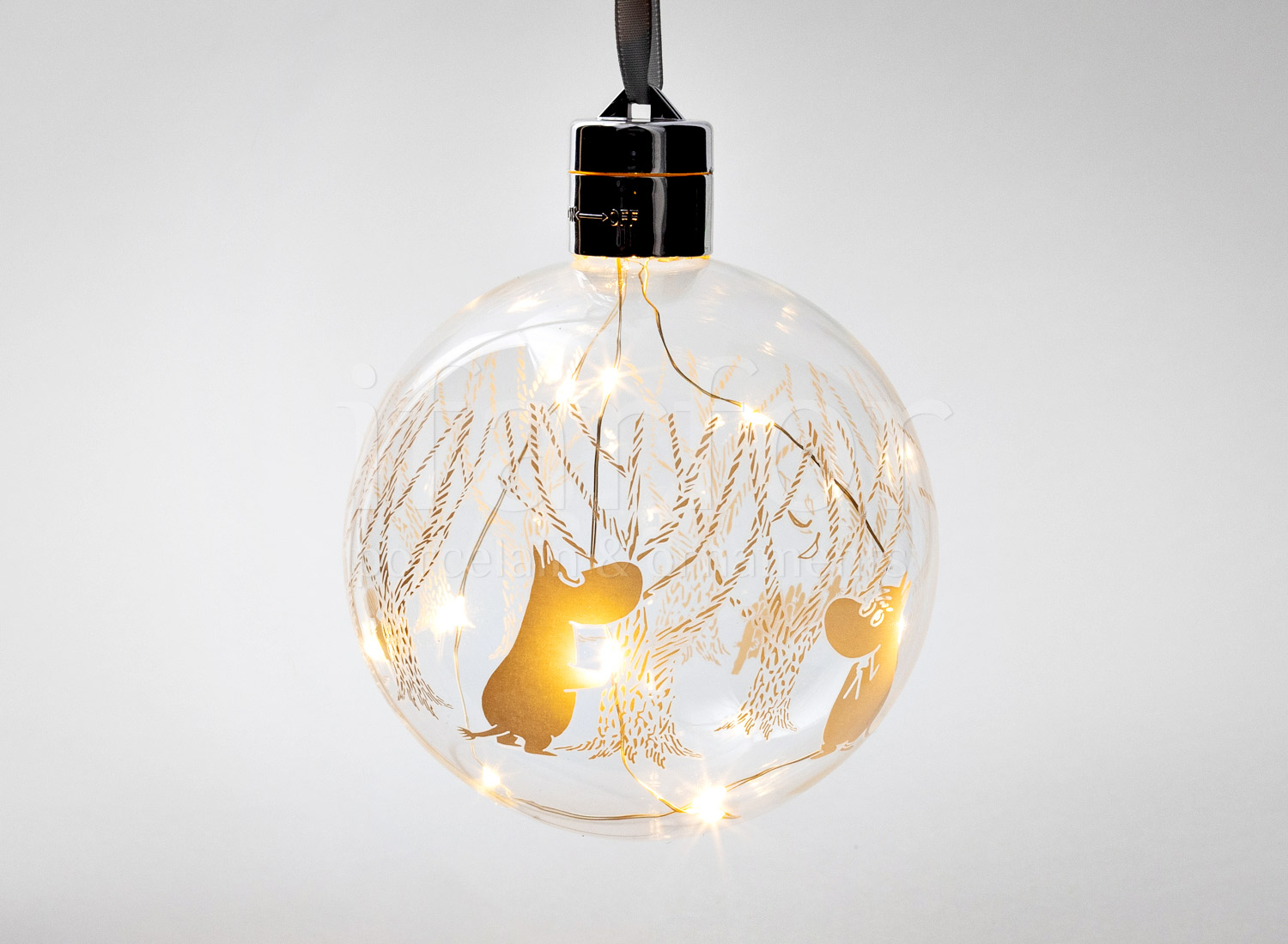 Елочная игрушка Светящийся шар LED В лесу Muurla