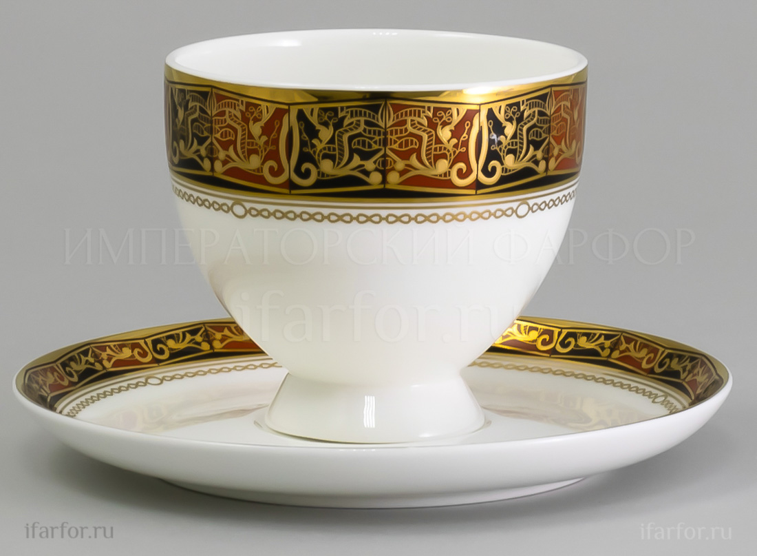 Чашка с блюдцем чайная Дерби 1/2 Royal Aurel
