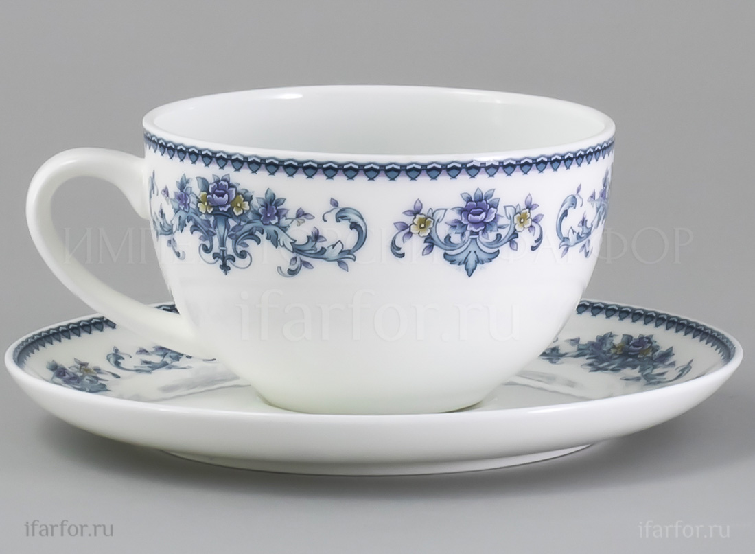 Чашка с блюдцем чайная  Саксония 1/2  Royal Aurel
