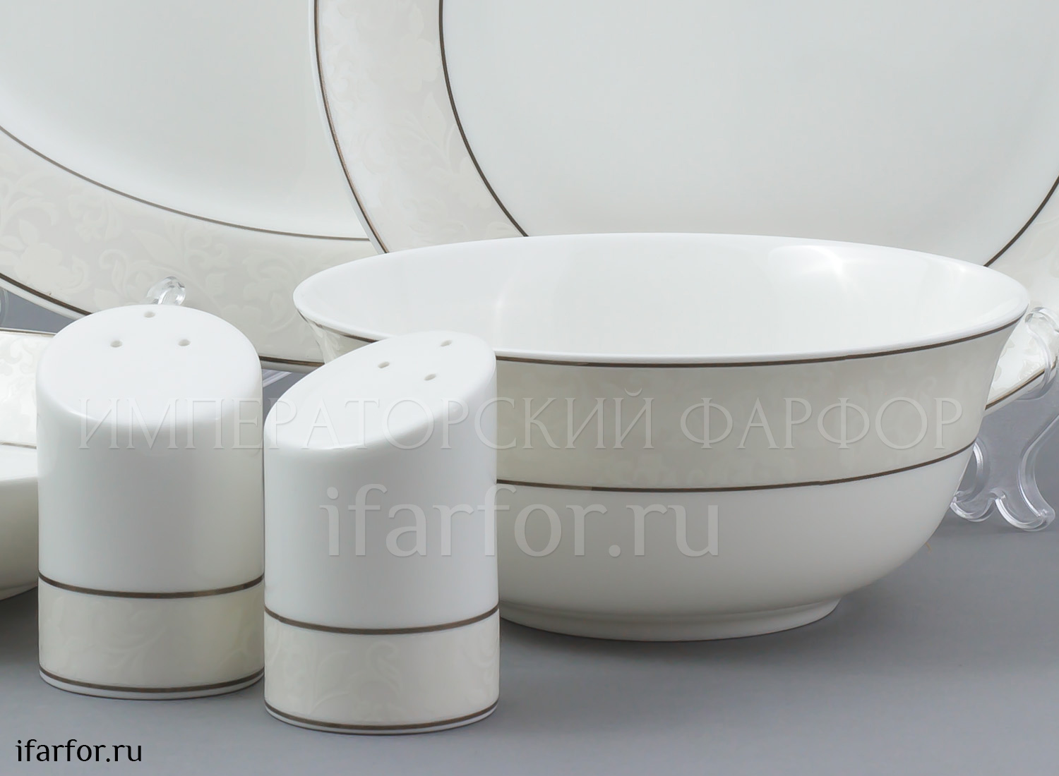 Сервиз столовый Пион белый 6/27 Royal Aurel
