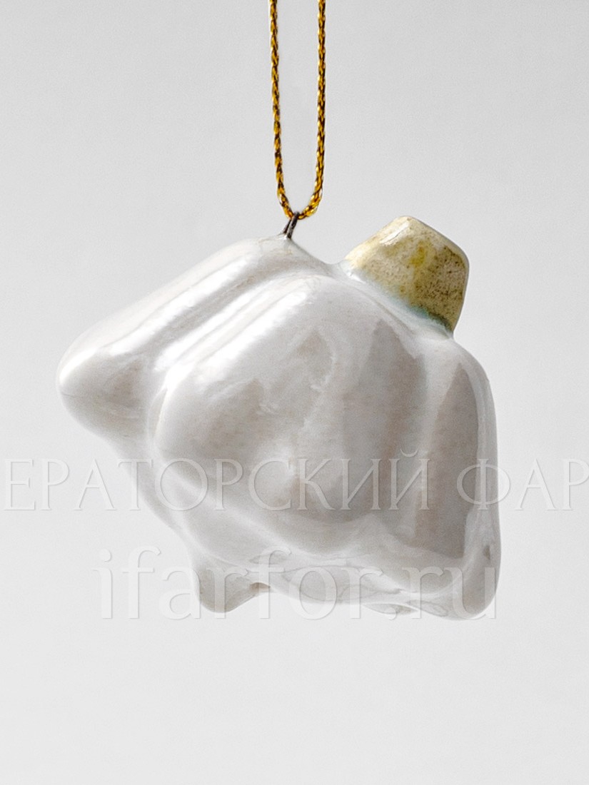 Елочная игрушка «Патиссон мини» Форма: Патиссон мини. Майолика. 55 x 45 мм.