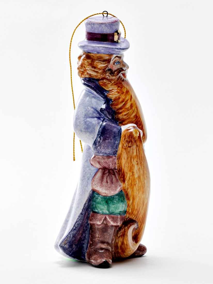 Елочная игрушка «Золотой ключик. Карабас Барабас» Майолика. 85 x 140 мм.