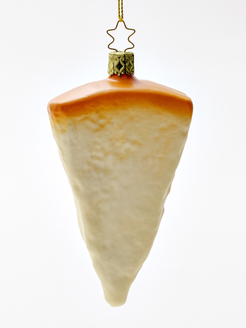 Елочная игрушка «Сыр Parmiro» Стекло. 65 x 130 мм.