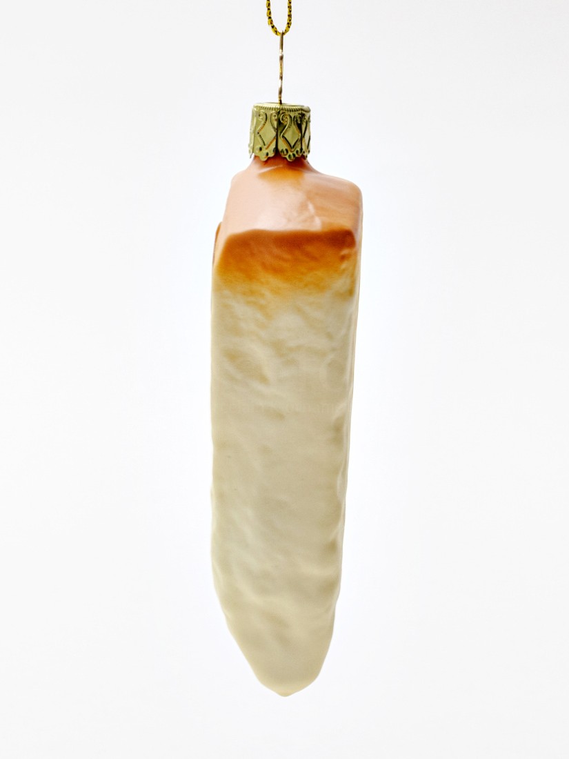 Елочная игрушка «Сыр Parmiro» Стекло. 65 x 130 мм.