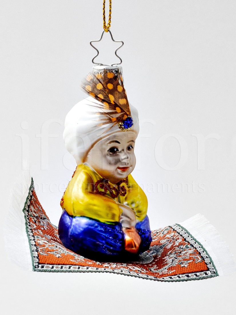 Елочная игрушка «Маленький мук» Стекло. 90 x 80 мм.