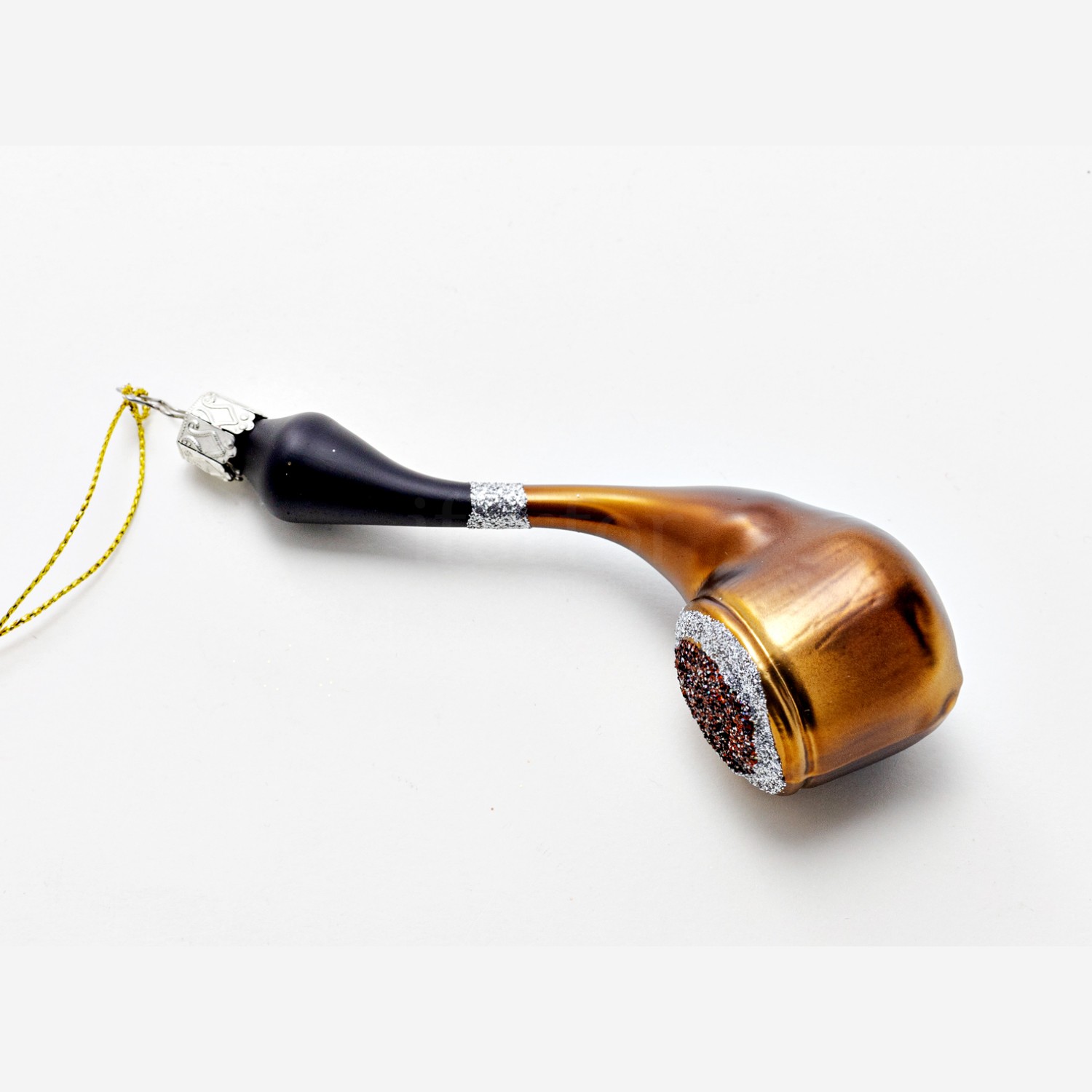 Елочная игрушка «Курительная трубка» Стекло. 40 x 135 мм.