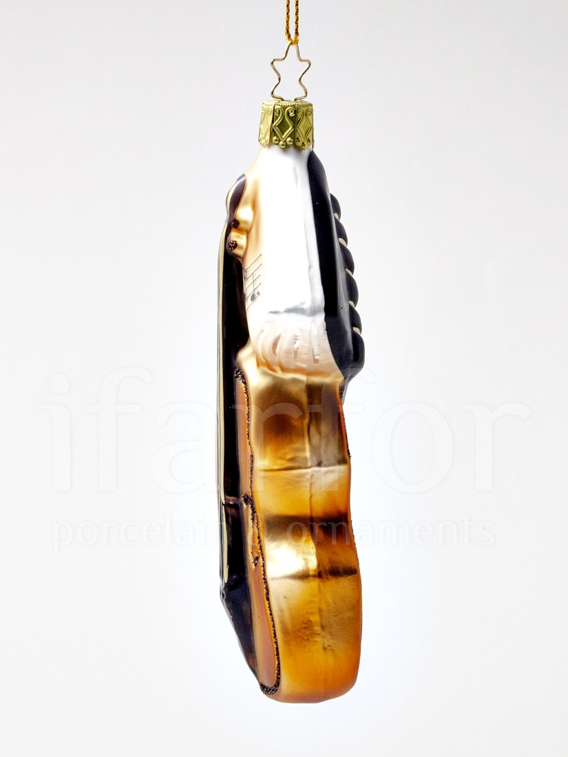 Елочная игрушка «Скрипка» Стекло. 65 x 145 мм.