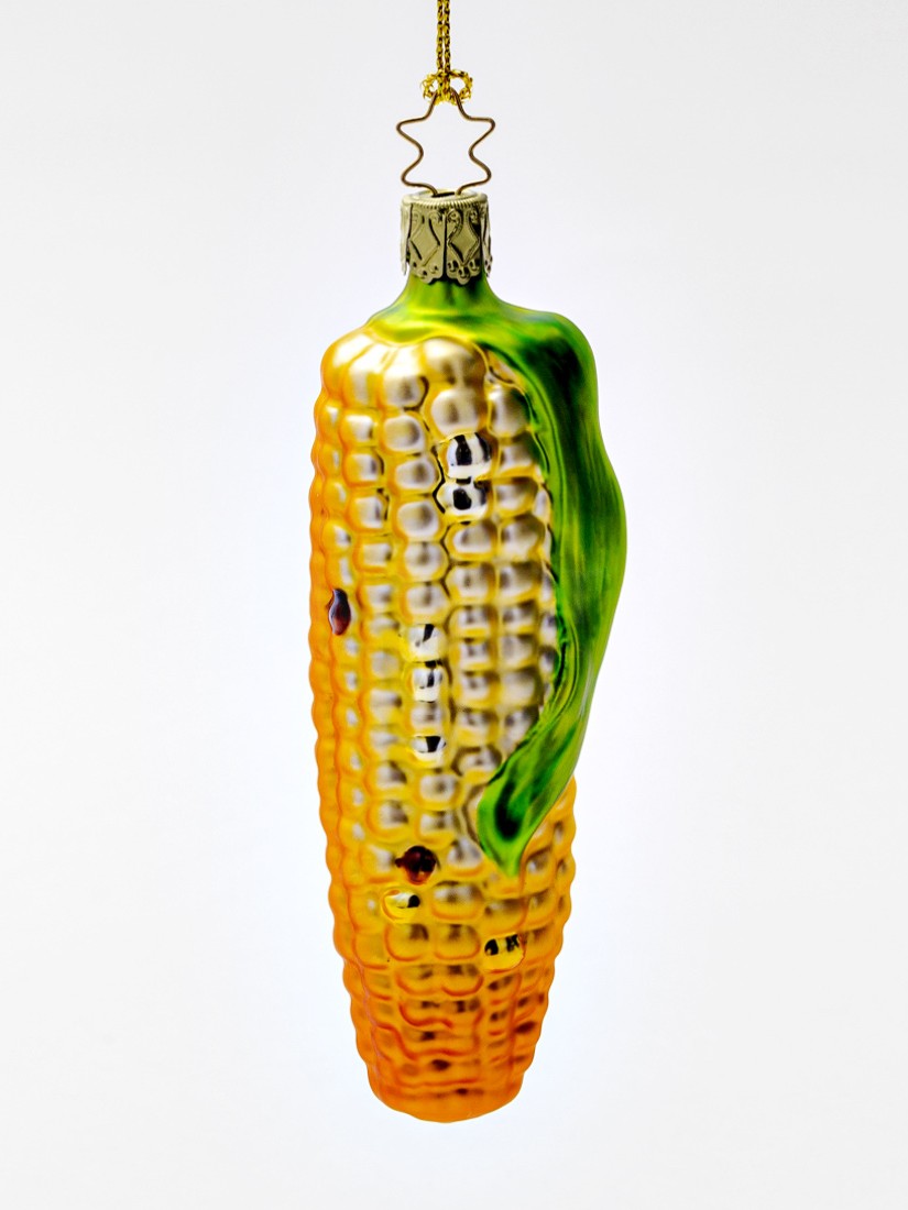 Елочная игрушка «Кукуруза» Стекло. 43 x 135 мм.
