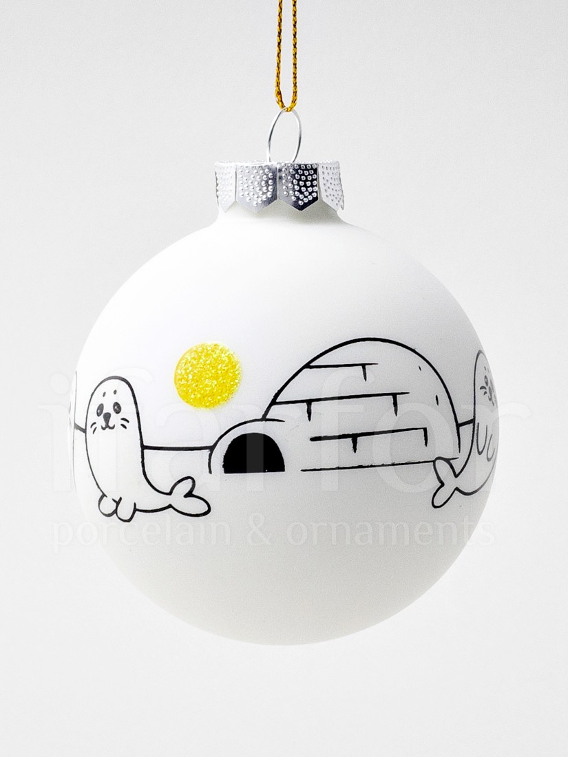 Елочная игрушка «Шар» Форма: Шар. Стекло. 80 x 80 x 95 мм.