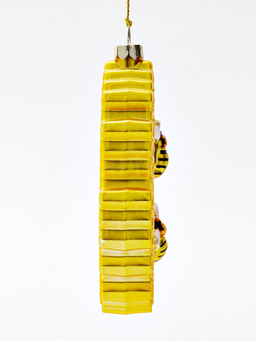 Елочная игрушка «Соты» Стекло. 55 x 115 мм.