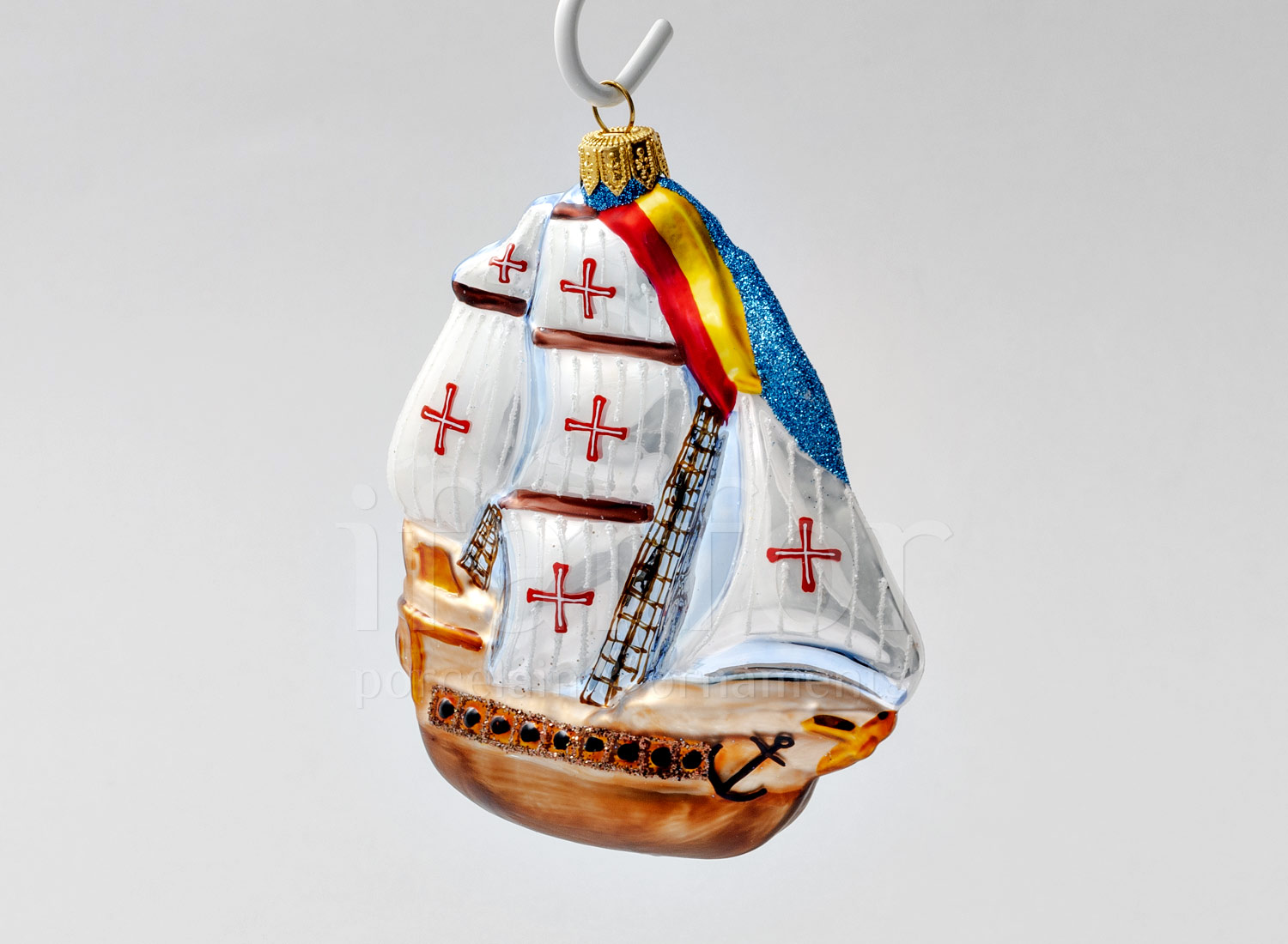 Елочная игрушка-глоб «Корабль», материал стекло, Komozja и Mostowski