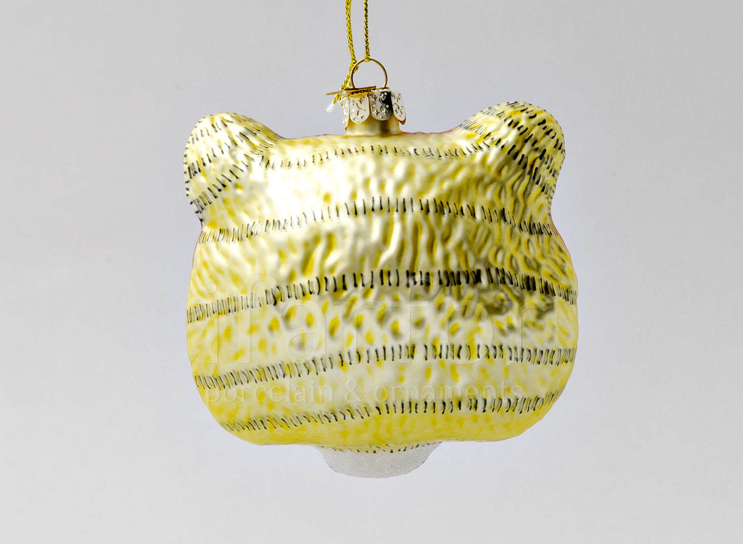 Елочная игрушка «Голова тигра оранжевая»