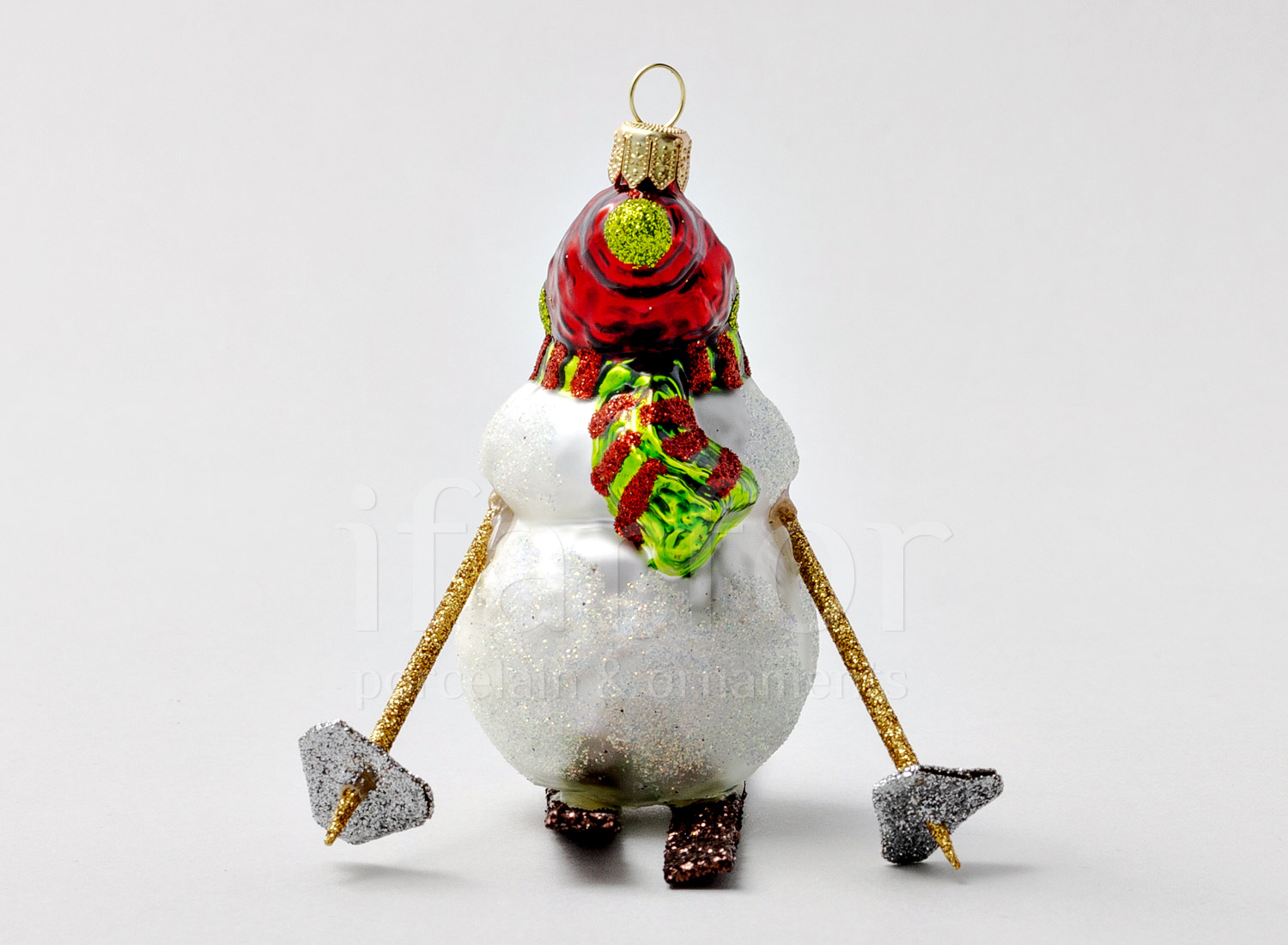 Ёлочная игрушка Снеговик на лыжах - биржевые-записки.рф - Робототехника и радиодетали