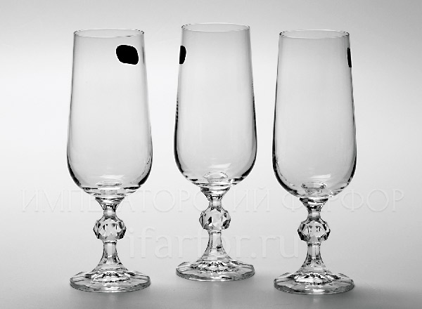 Goblets set for champagne Crystal 6/6 Клаудия