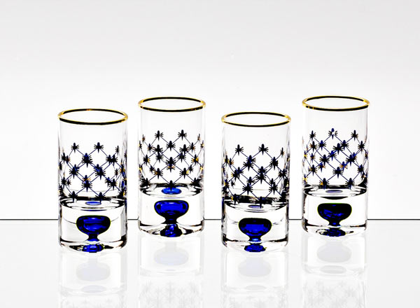 Shot-glass for vodka Cobalt net 4/4 European
