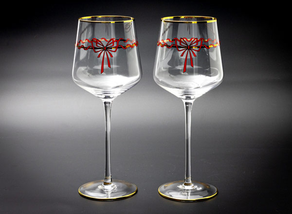 Goblets set wine in a gift box Kalenda 2/2 European