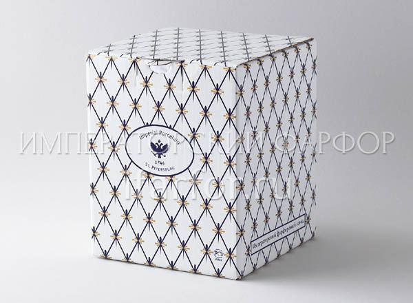 Gift wrapping box middle Cobalt net Tessera
