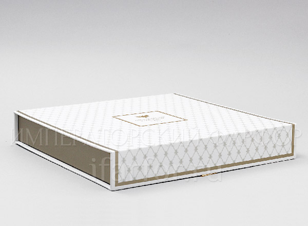 Подарочная упаковка для тарелок 275мм Белая Коробка на магнитах