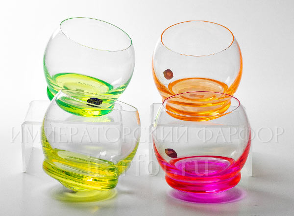 Set of glasses for water Harlequin 4/4 Crazy Kristalex