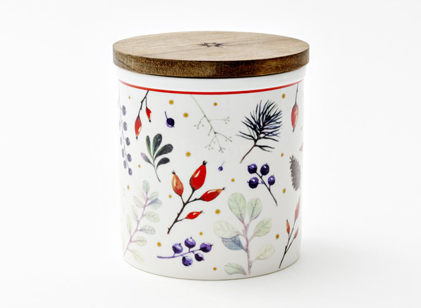 Jar with a wooden lid in a gift box Kalenda Standard