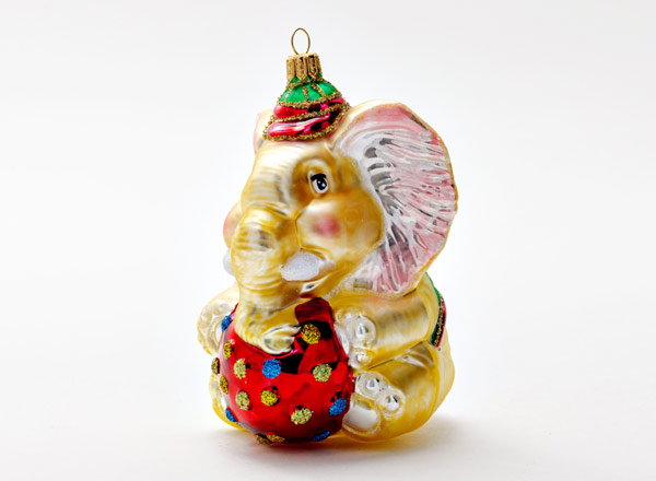 Christmas tree toy Golden elephant