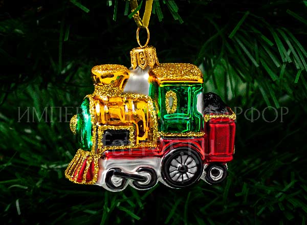 Christmas tree toy Locomotive Steam locomotive with coal
