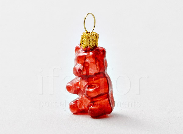 Christmas tree toy Lollipop bear (red)