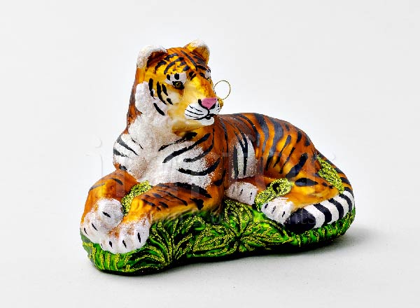 Елочная игрушка Тигр отдыхающий