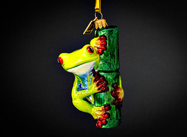 Елочная игрушка Древесная лягушка
