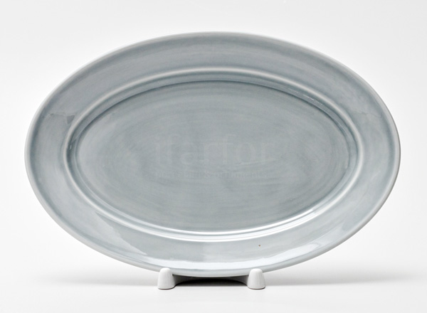 Dish/ platter oval Watercolor (dark grey) Prince